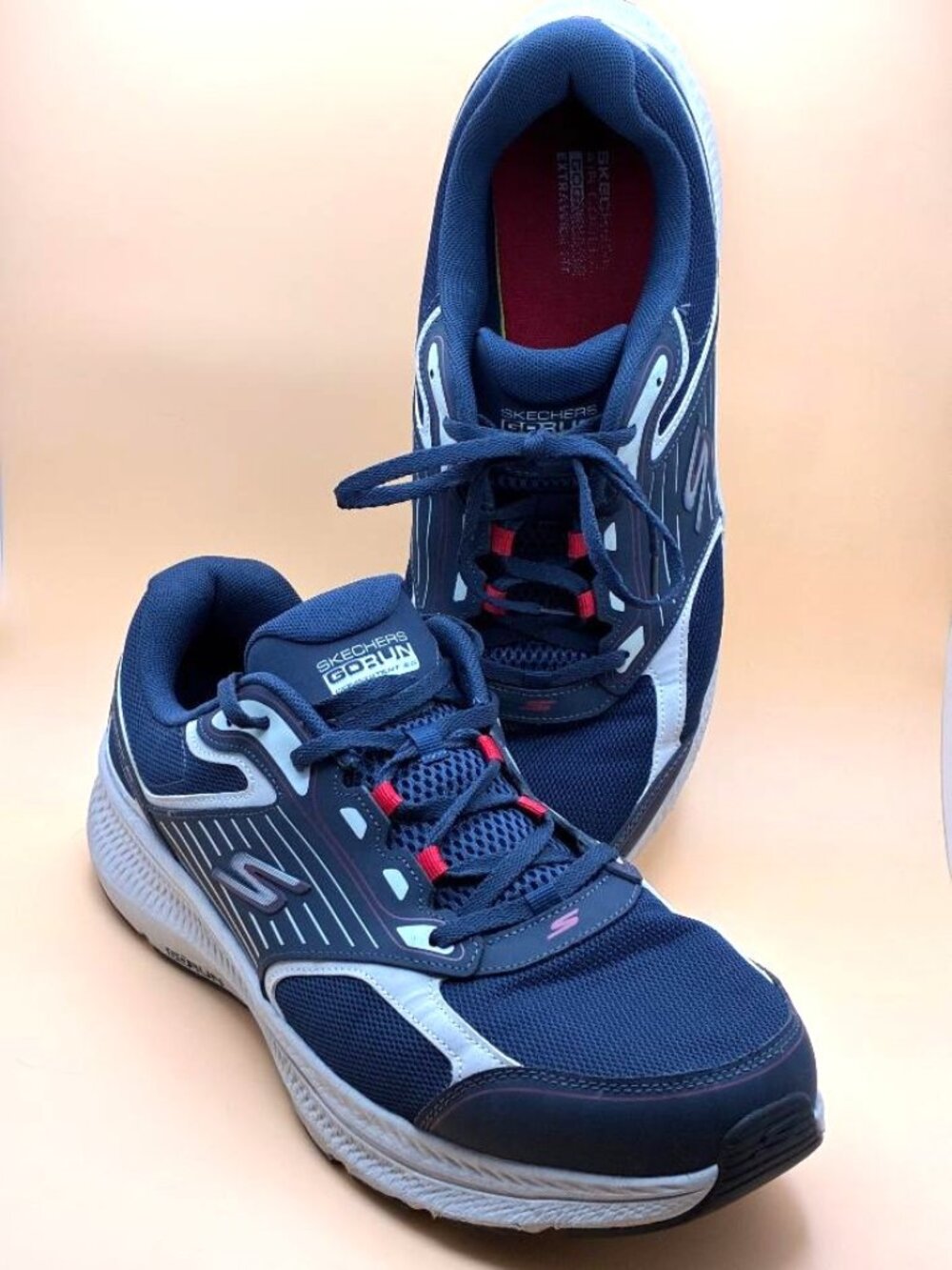 *EUC* Skechers Men's Size 16 Go Run Consistent 2.0 Sneaker 220866-NVRD Navy/Red